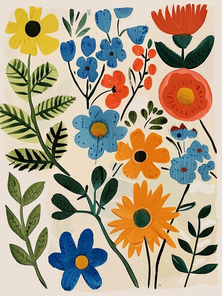 Painted Florals Forget Me Not 2