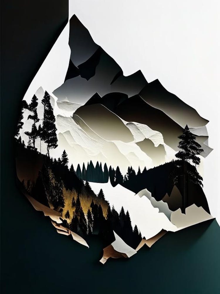 Nationalpark Durmitor Montenegro Scherenschnitt