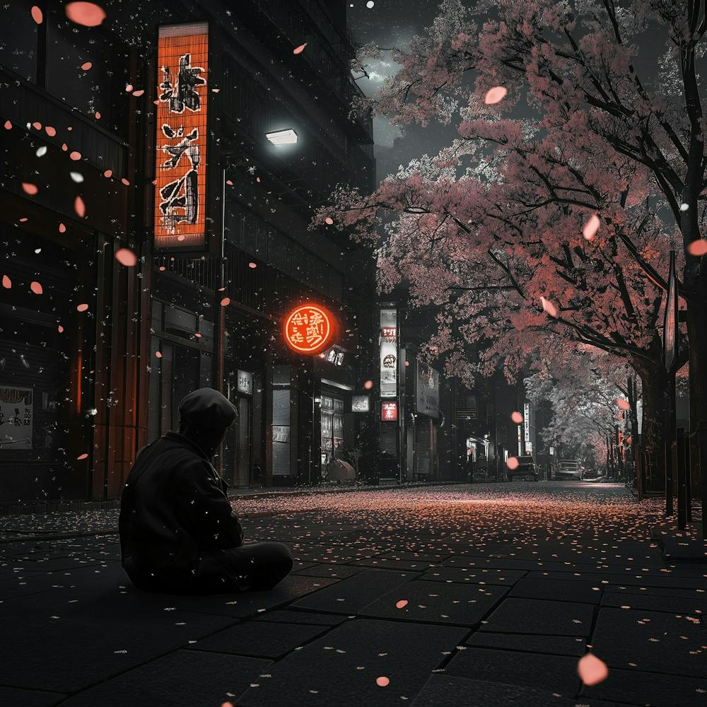 Dystopia Desolate Street Of Tokyo Japan