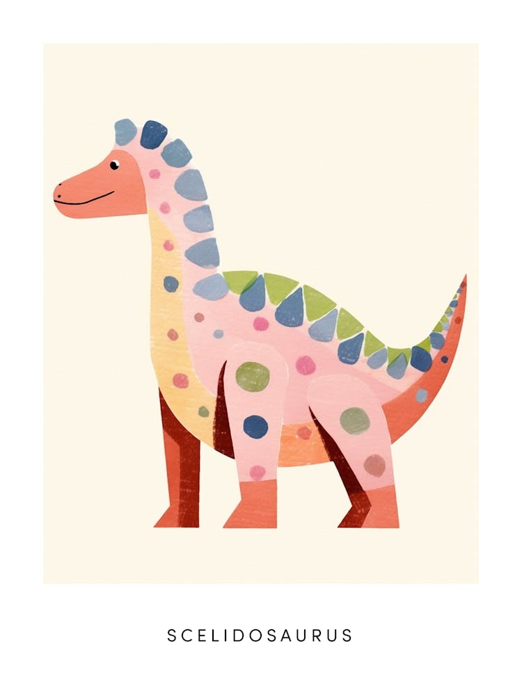 Kinderzimmer Dinosaurier Kunst Scelidosaurus 2 Poster