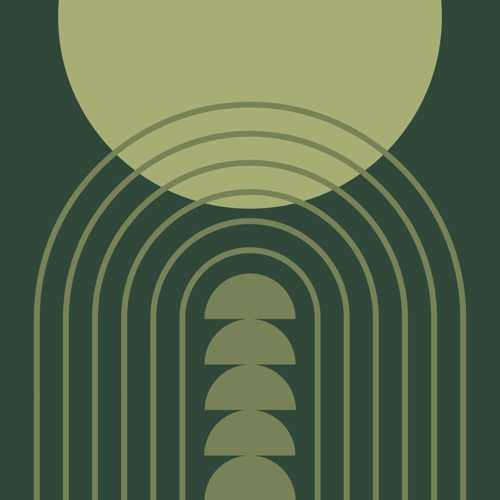 Modern Mid Century Gateway Sun Rainbow 5 In Greenery Sage 02