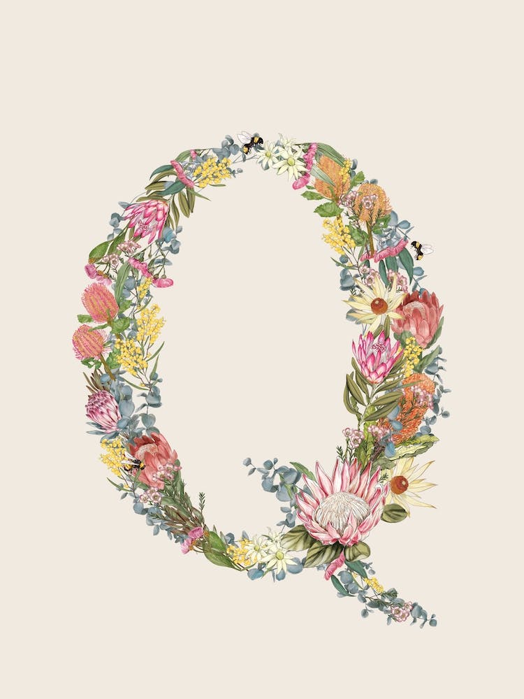 Q Hafer Alphabet Buchstabe