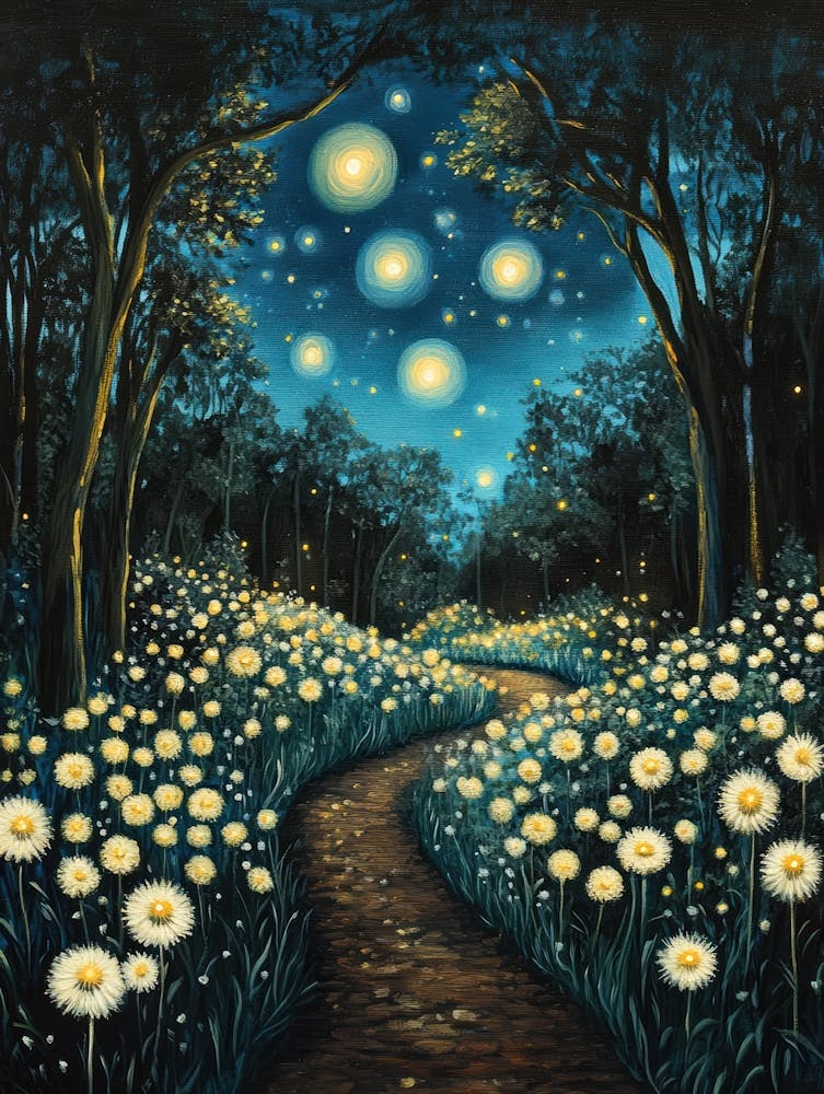 Dandelions At Night 15