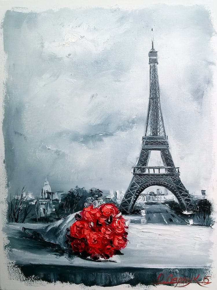 Roses for a loved one in Paris