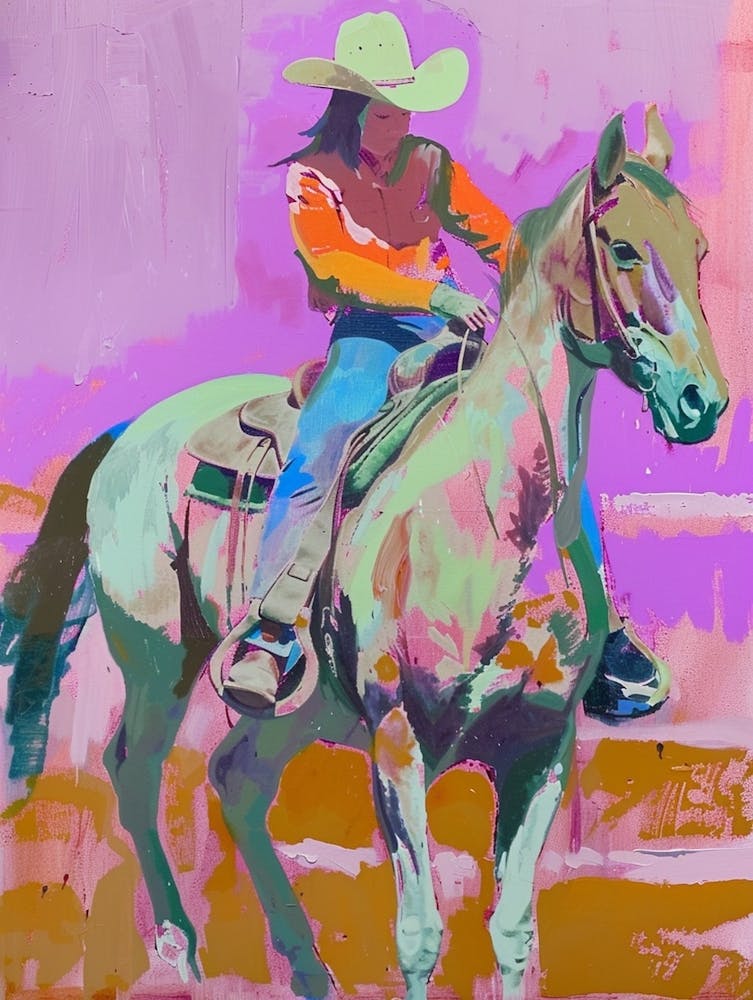 Pinker und Oranger Cowboy 8