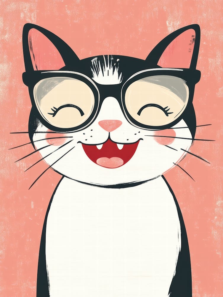 Cat In Glasses