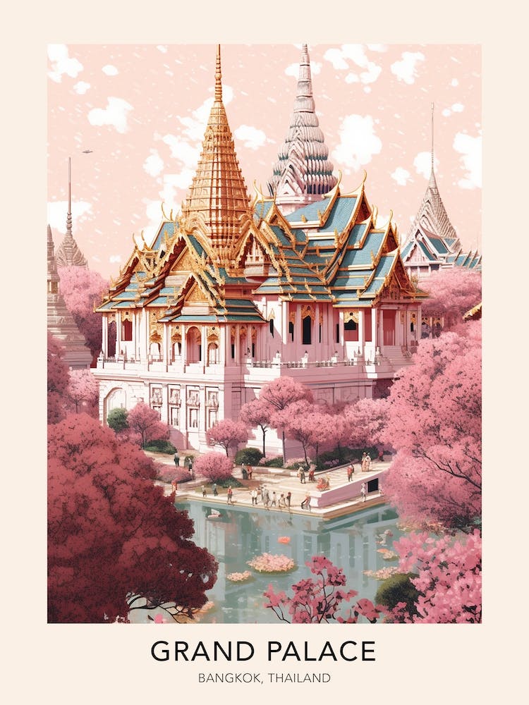Grand Palace Bangkok Thailand 2 Reiseplakat