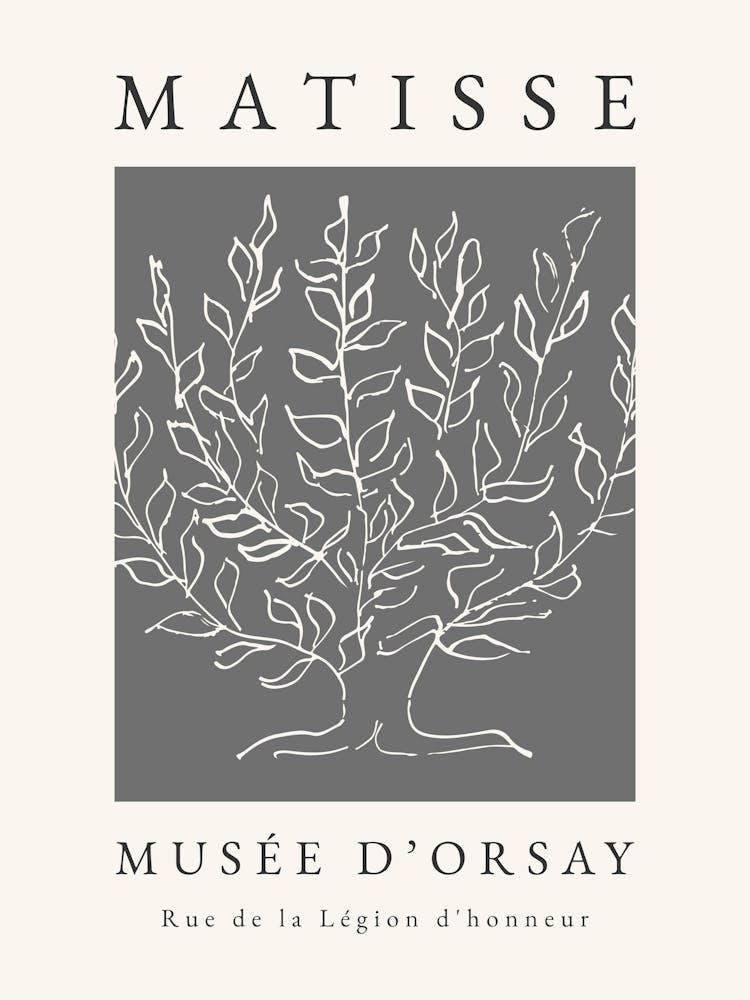 Matisse Grey Tree Print