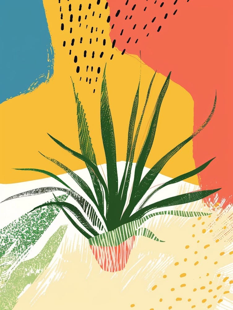 Luftpflanze Minimalistische Illustration 7