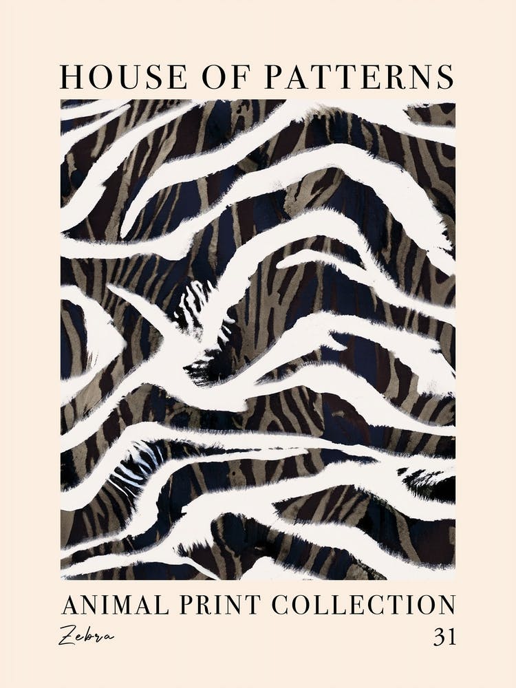 House Of Patterns Zebra Animal Print Pattern 6