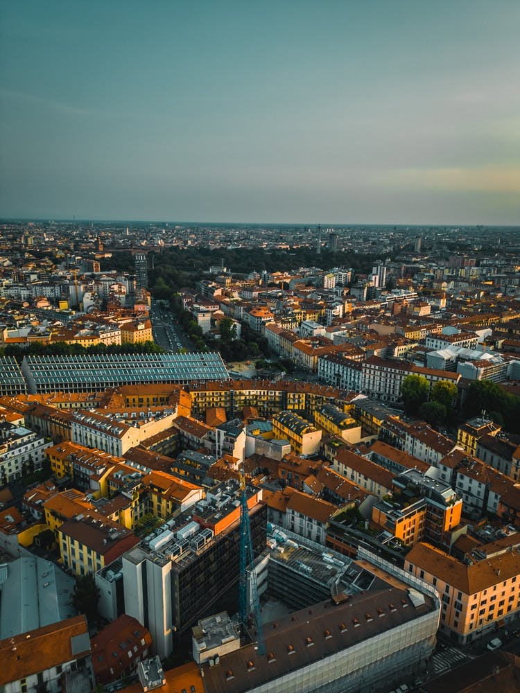 Cityscape of Milan city.