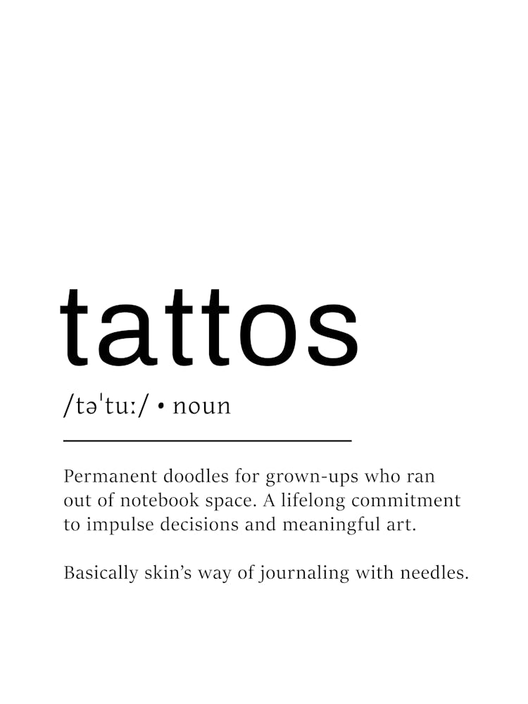 Tattos Definition Poster - Dictionary