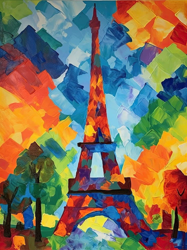Eiffel Tower Paris France Henri Matisse Style 6