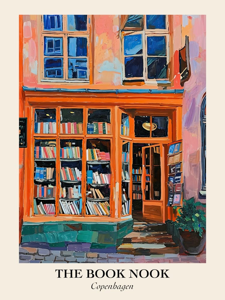 Copenhagen Book Nook Bookshop 2 Poster