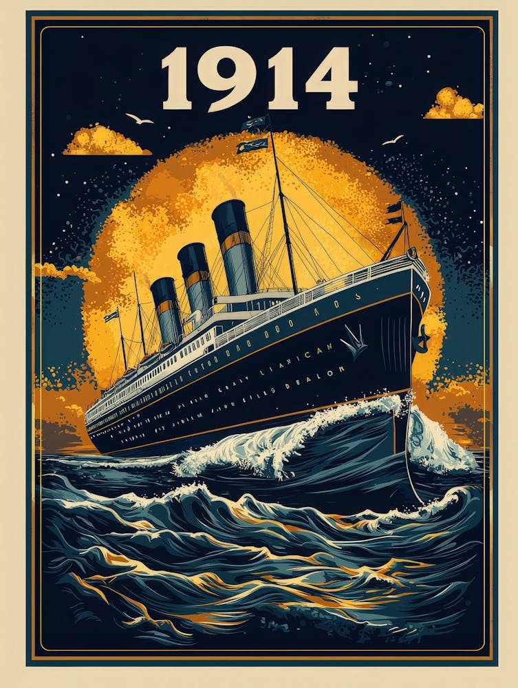 Aihrgdesign Une Affiche de Voyage Vintage d'un Grand Paquebot Emba 7cac5f82 B220 4418 9c7f Afa887fbe7c3 3