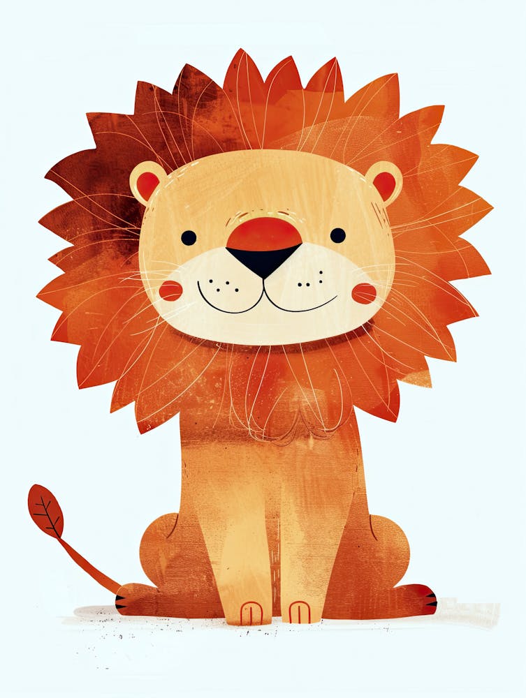 Wild Lion Cub Children Prints & Kids Posters