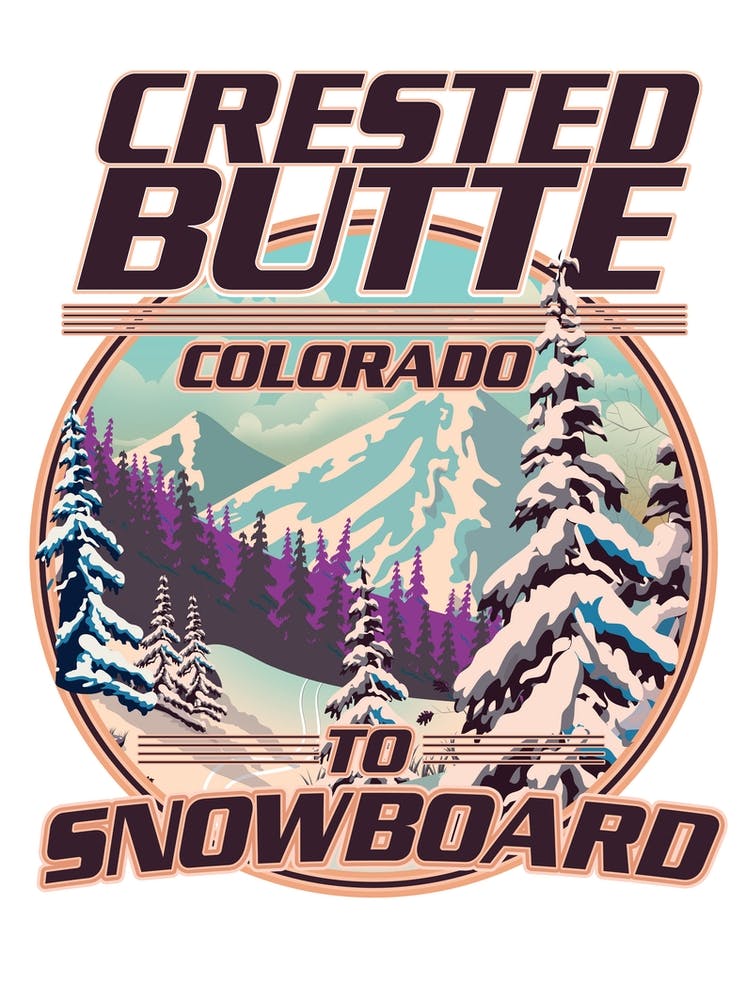 Crested Butte Colorado Snowboarding poster