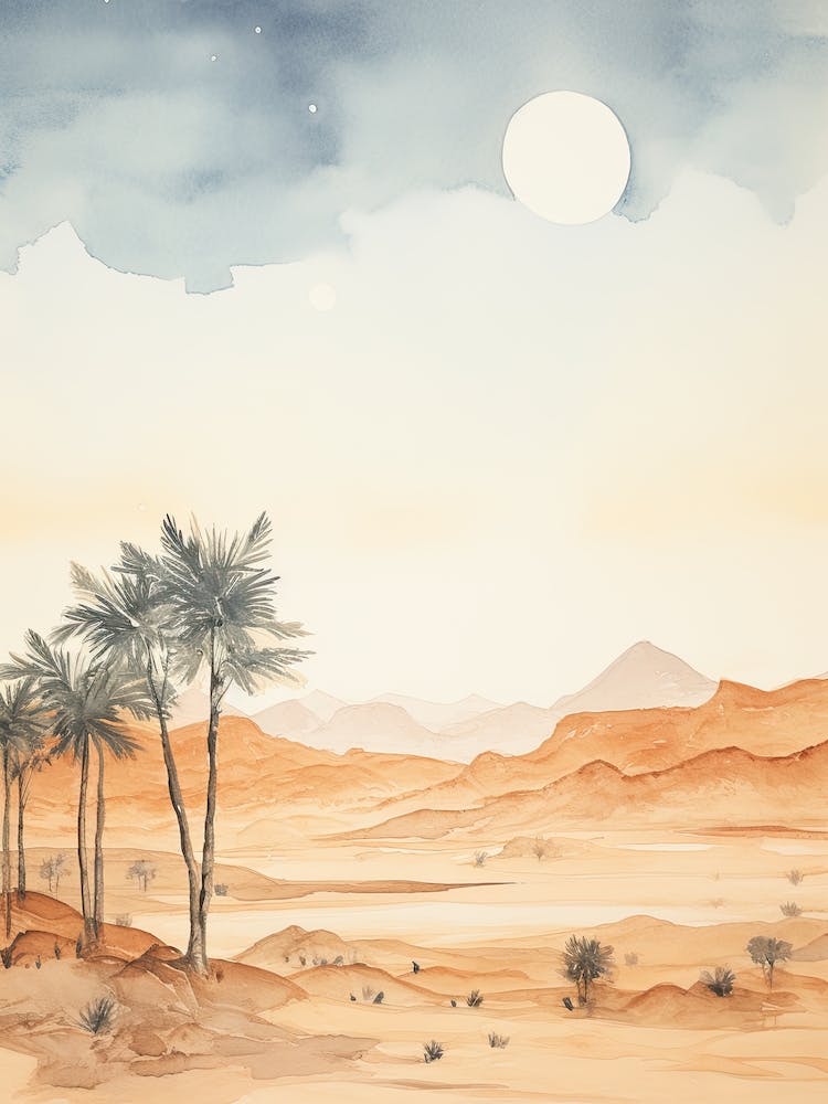 Watercolour Of Sharm El Sheikh   Sinai Peninsula Egypt 3