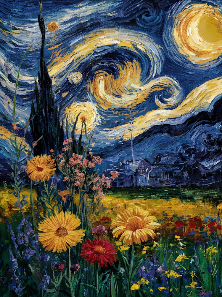 Starry Night, inspired by van Gogh 1