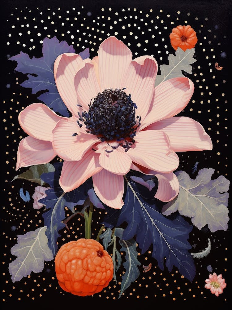 Surreal Florals Lilac 2 Flower Painting