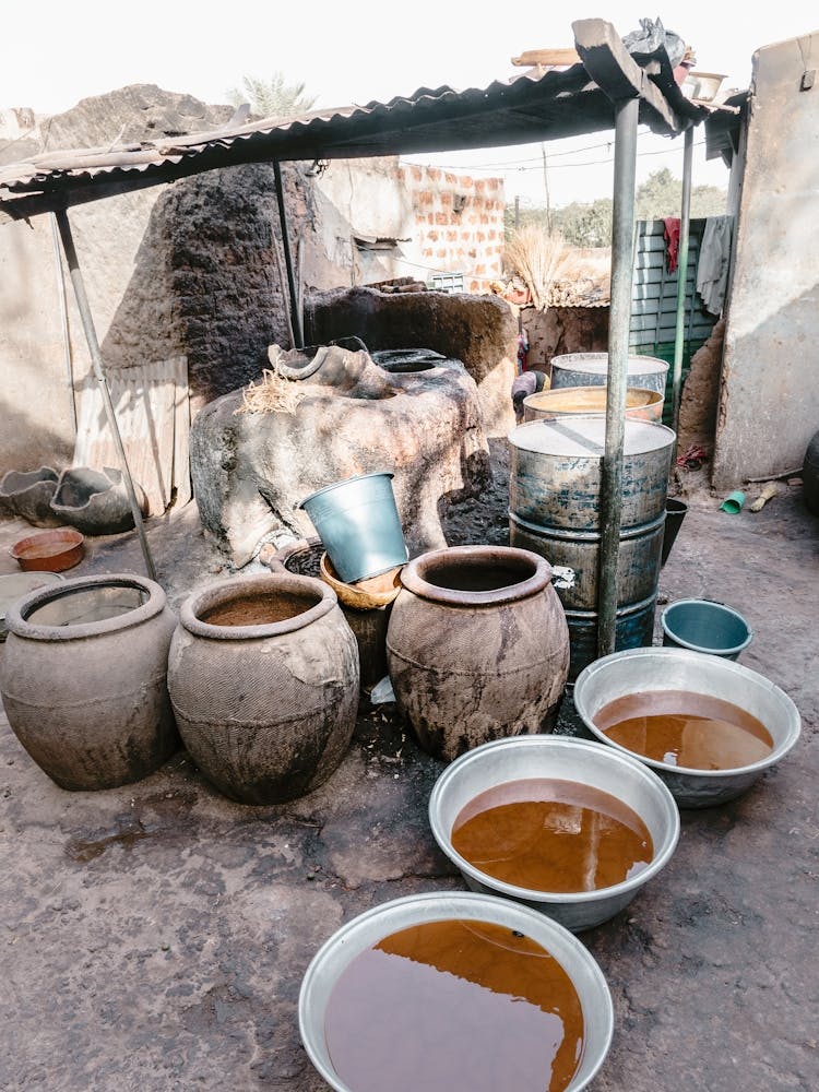 Pots And Pans In A Kitchen In Burkina Faso In West Africa