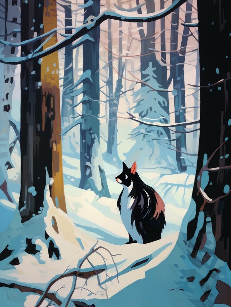 Winter Skunk 2 Illustration