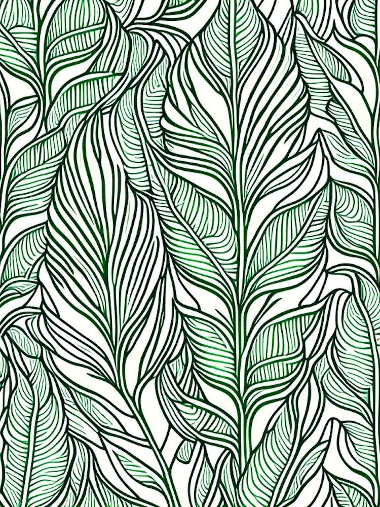 Banana Leaf William Morris Inspired 3