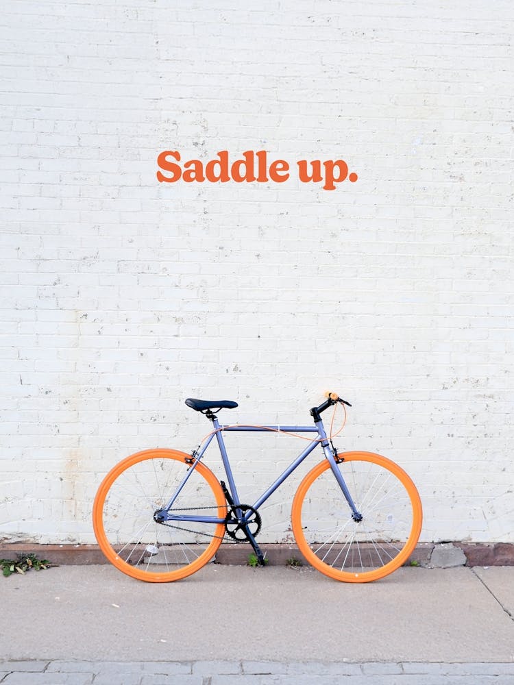 Saddle Up Bike Bicyling Cycling Print