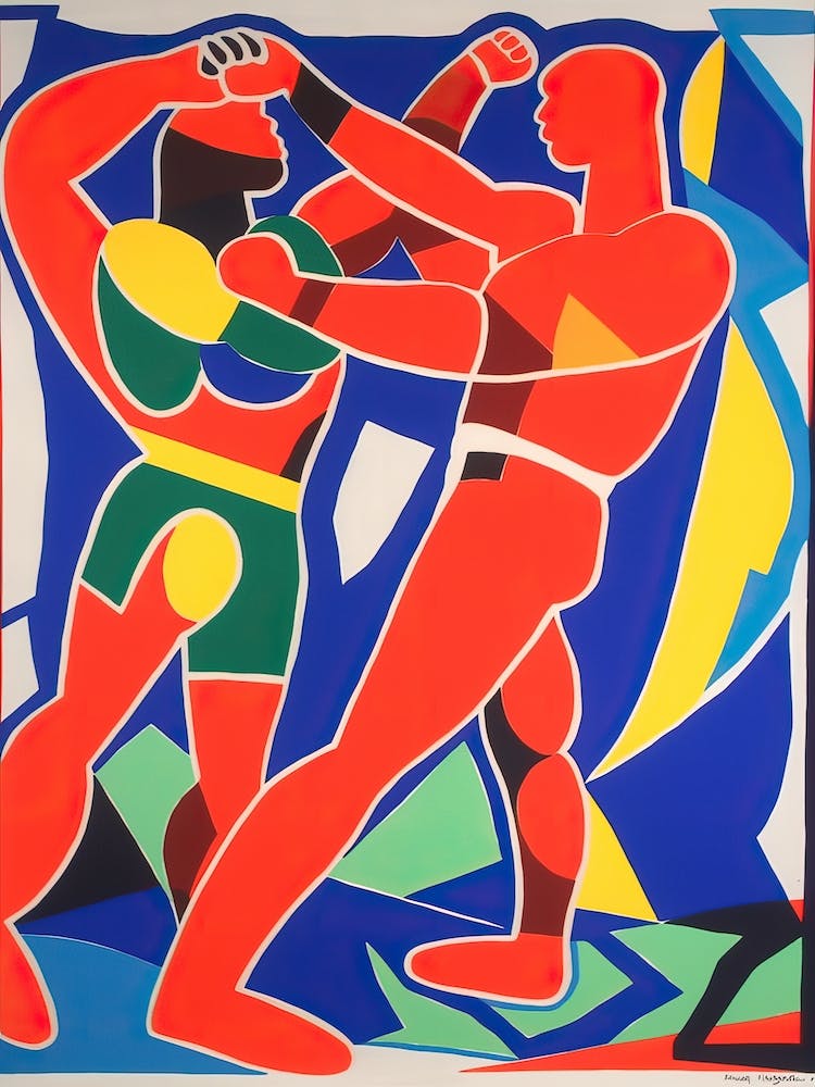 Boxing In The Style Of Matisse 4