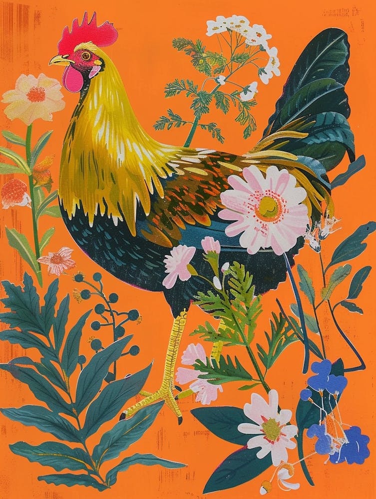 Spring Birds Rooster 4