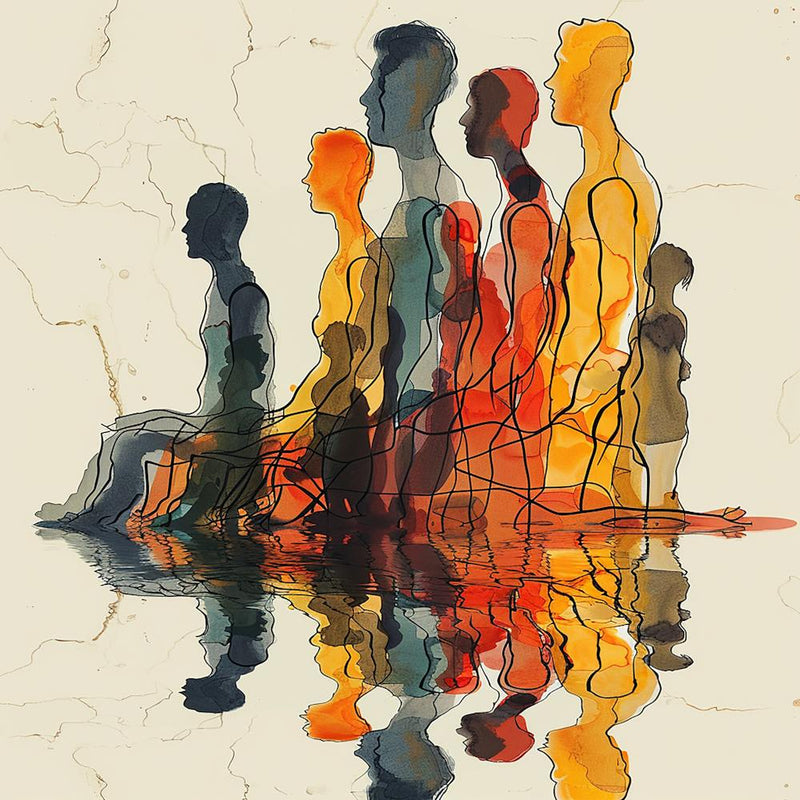 People In The Water 1 - Minimal Line art city wall art, colorful wall art, home decor, minimal art, modern wall art, wall art, wall decoration, wall print colourful wall art, decor wall art, digital art, digital art download, interior wall art, downloadab