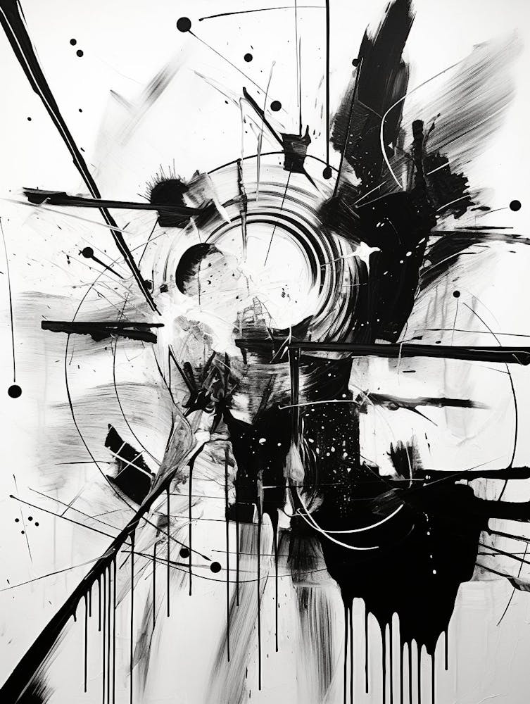 Metaphysical Exploration Abstract Black And White 6