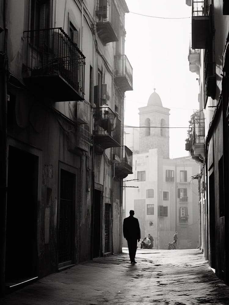 Naples, Italy, Mediterranean Black And White Photography Analogue 3