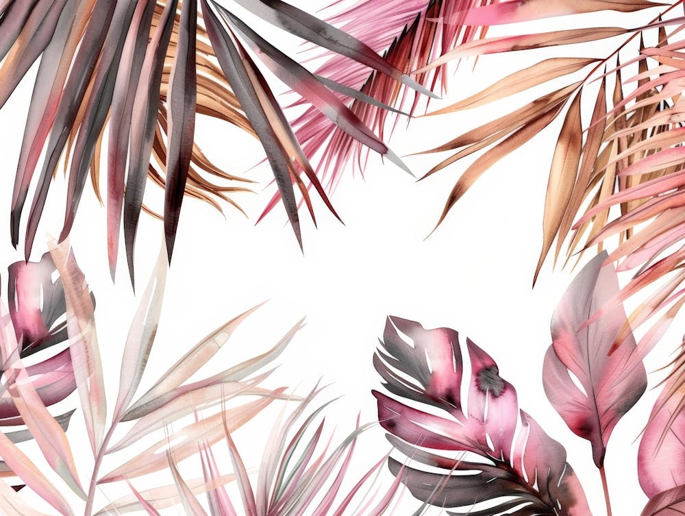 Watercolor Tropical Leaves 13