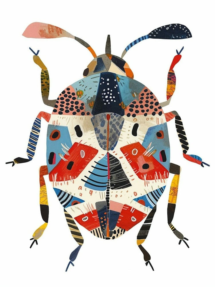 Colourful Insect Illustration Pill Bug 3