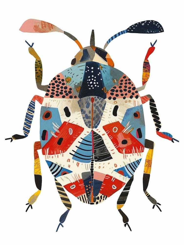 Colourful Insect Illustration Pill Bug 3