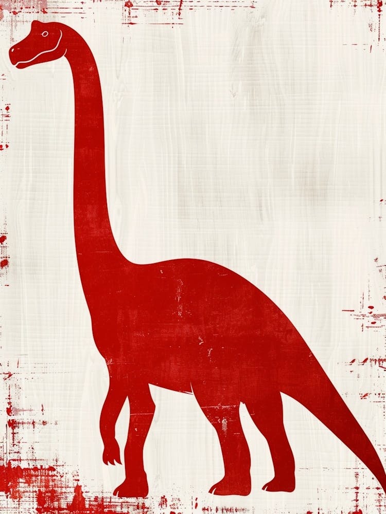 Red Brachiosaurus Dinosaur 4