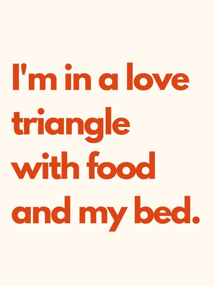 Food Triangle Kitchen Typography Cream Red