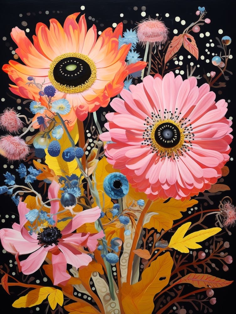 Surreal Florals Oxeye Daisy 2 Flower Painting