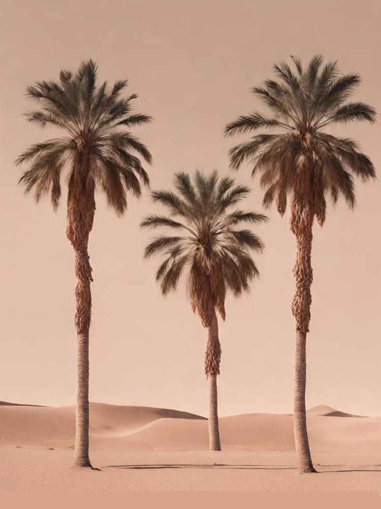 Palm trees desert art