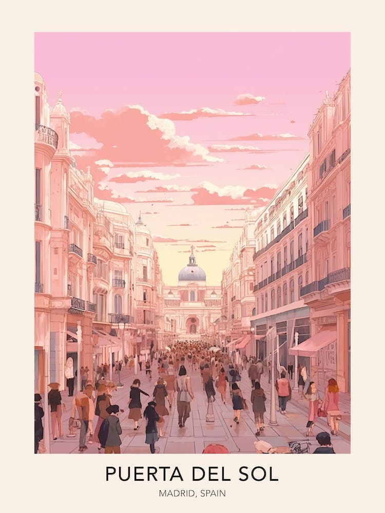 The Puerta Del Sol Madrid Spain 2 Travel Poster
