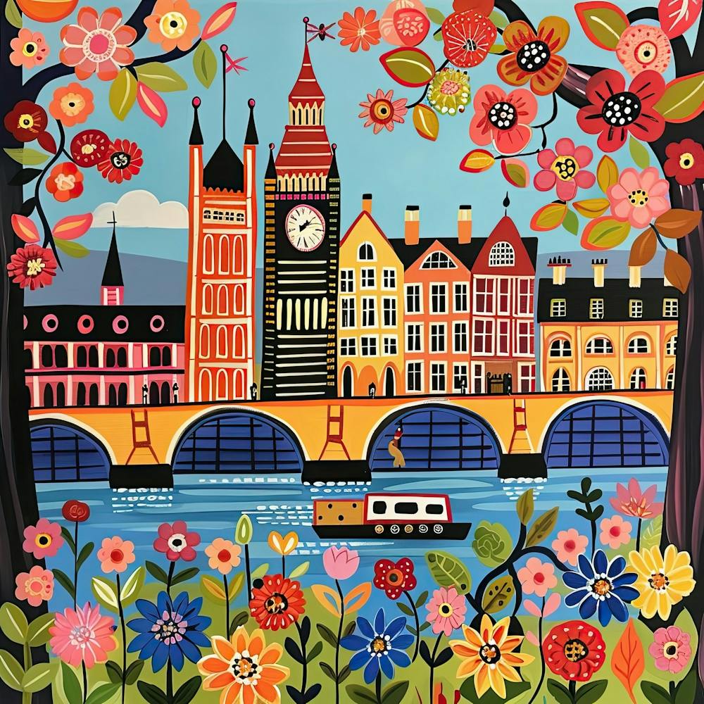 Illustration de voyage pour enfants - Londres 1