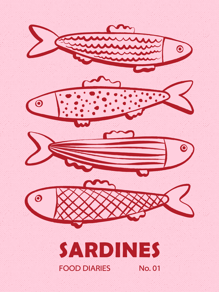 Sardines in Pink and Red