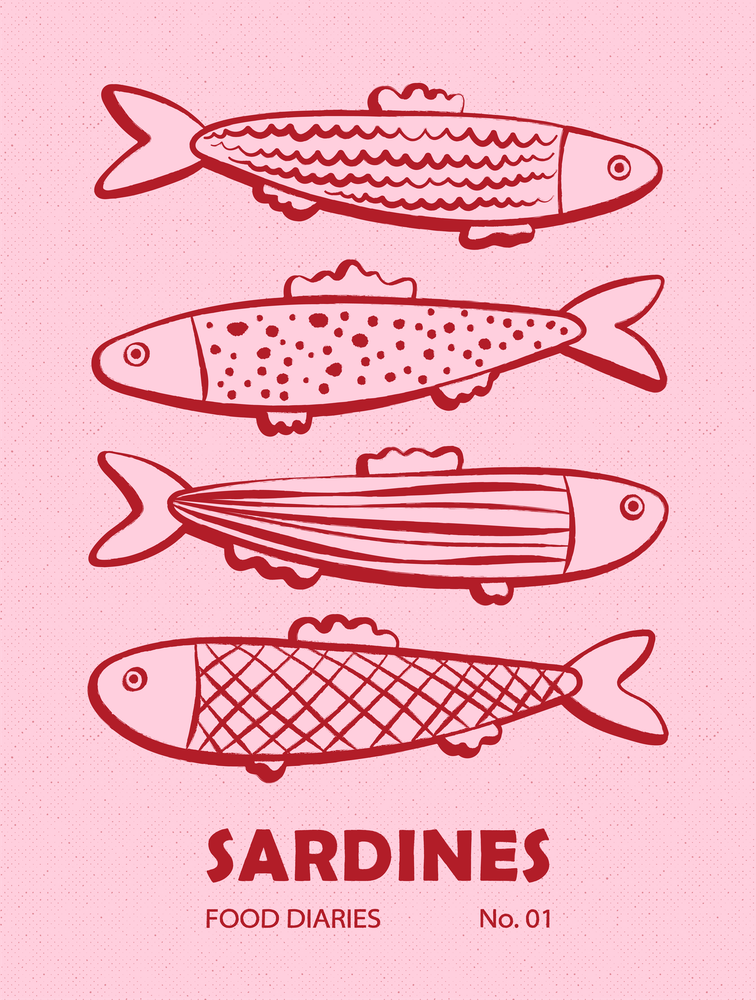 Sardines in Pink and Red