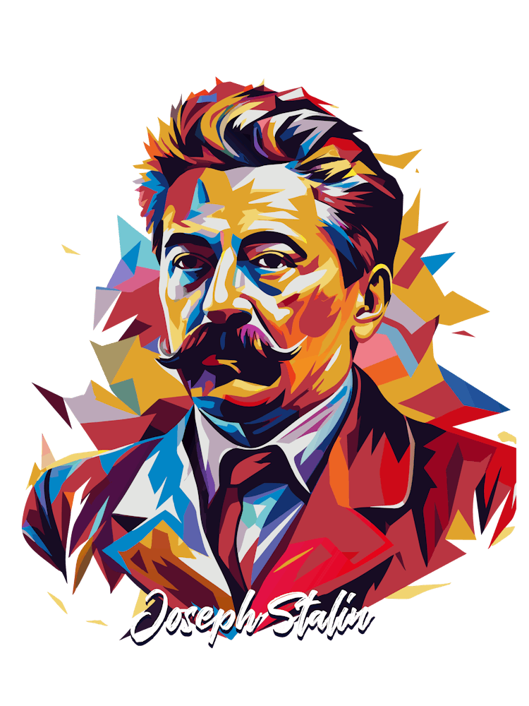 Joseph Stalin 03 Portrait WPAP Pop Art