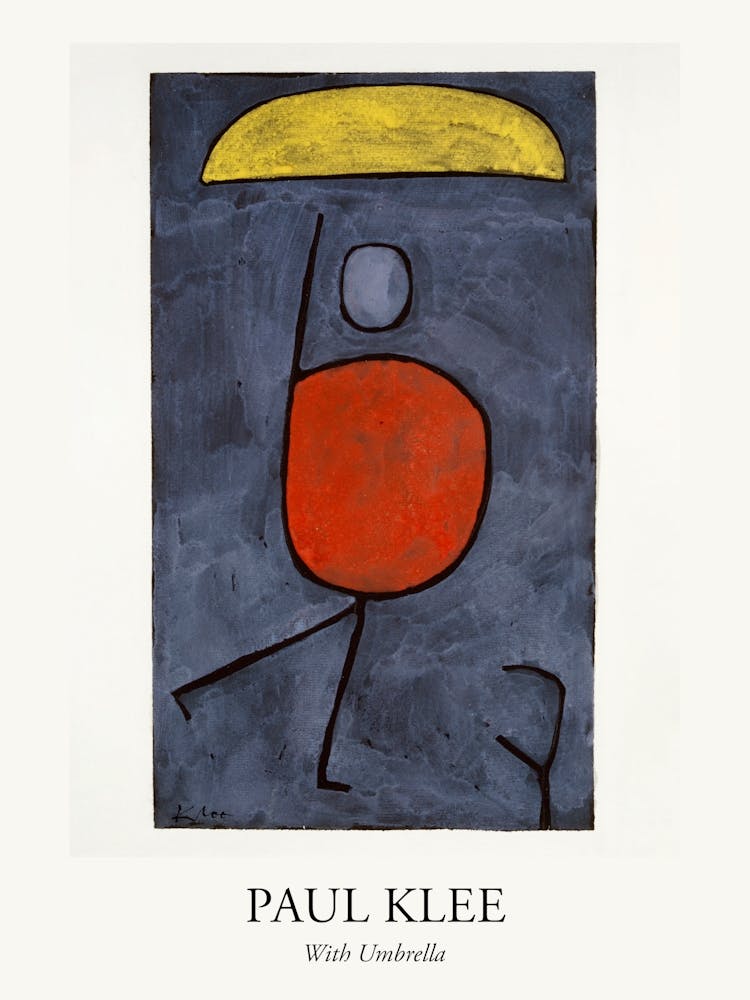With Umbrella, Paul Klee Poster