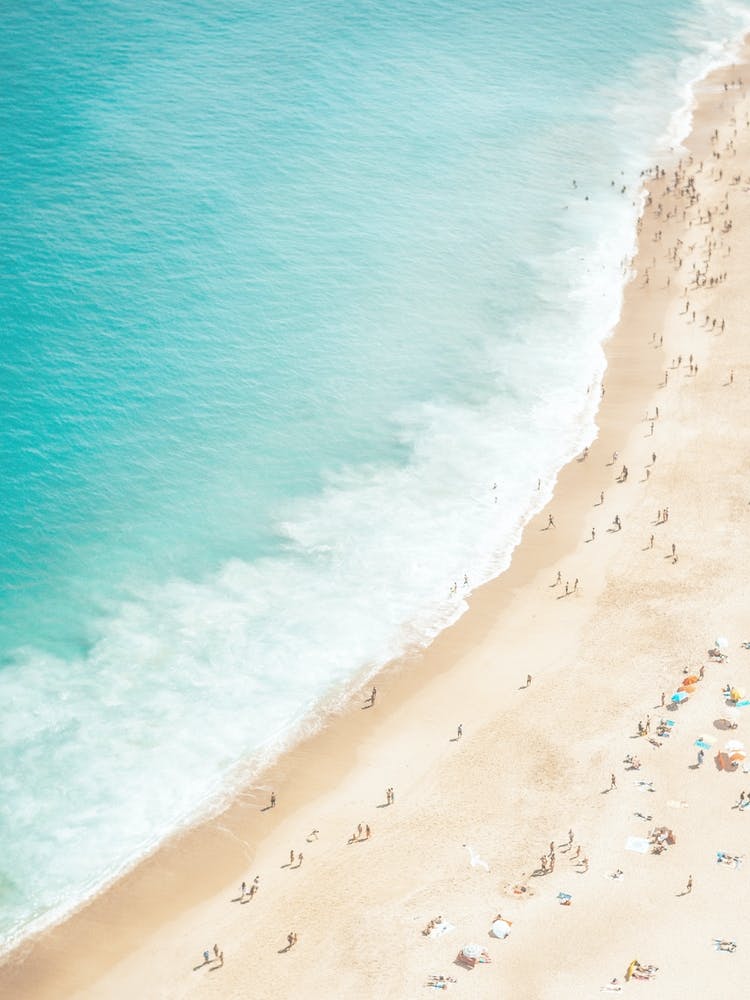 Pastel Aerial Beach Photograph