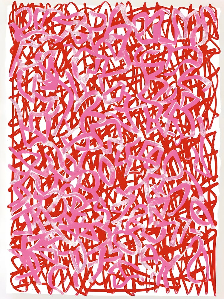 Pink And White Square