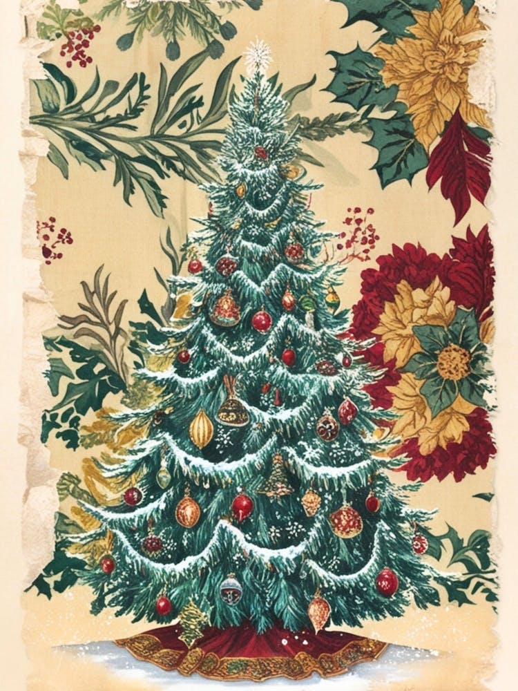 William Morris Christmas Tree 84
