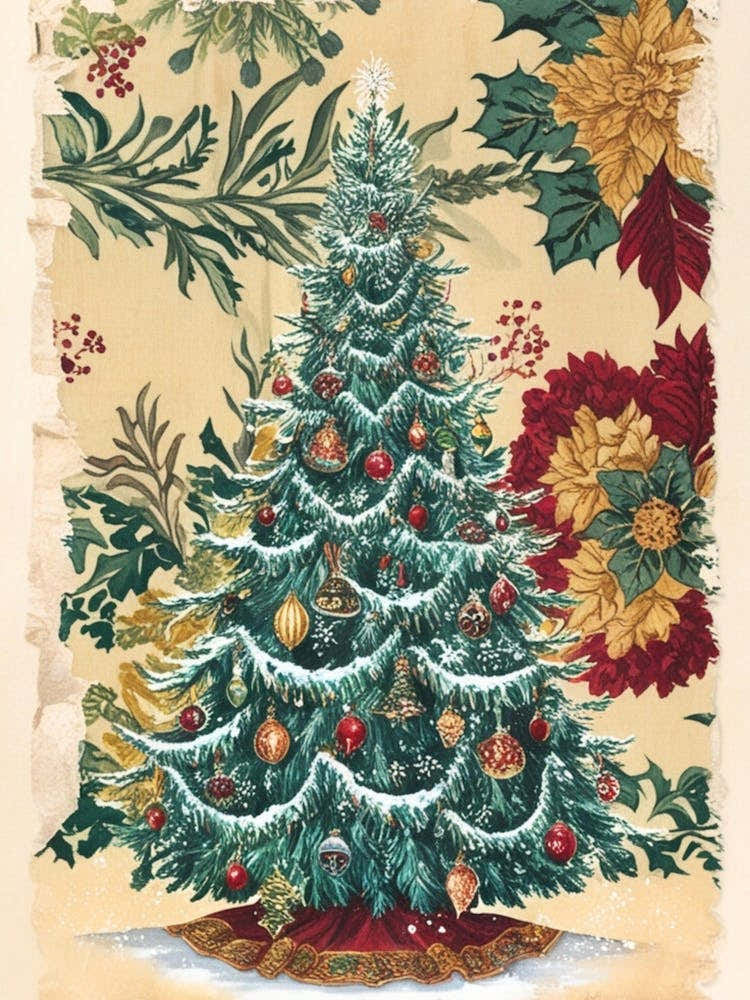William Morris Christmas Tree 84